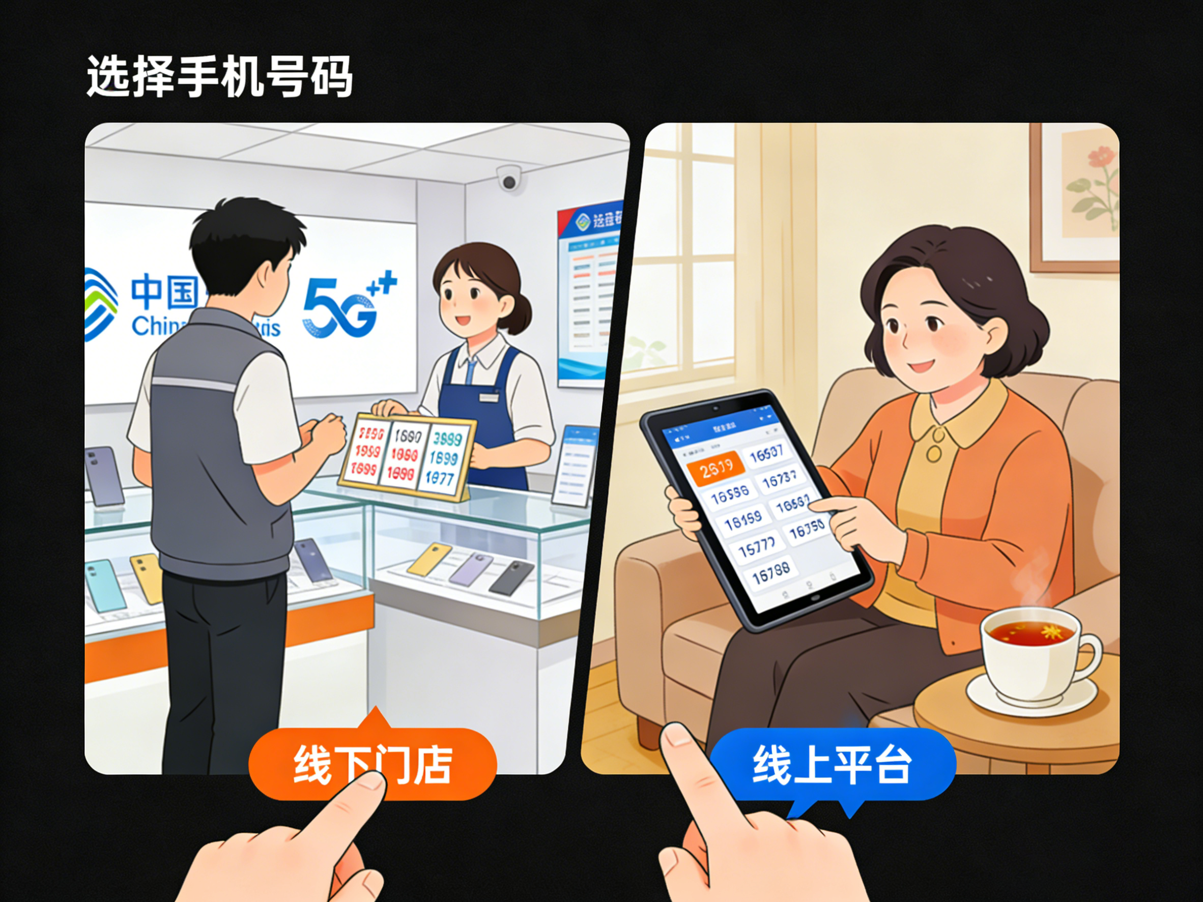 选择手机号码去那里选